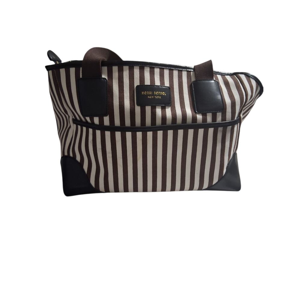 Henri Bendel NY Striped Canvas Pet Dog Cat Carrier Preppy Tote Shoulder Bag 14" - Picture 9 of 16